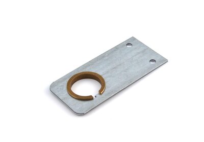 lagerplaat alu 1" (34mm)L:13cm + brons ring